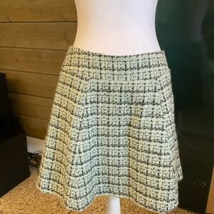 The Limited Black and Cream A-Line Skirt